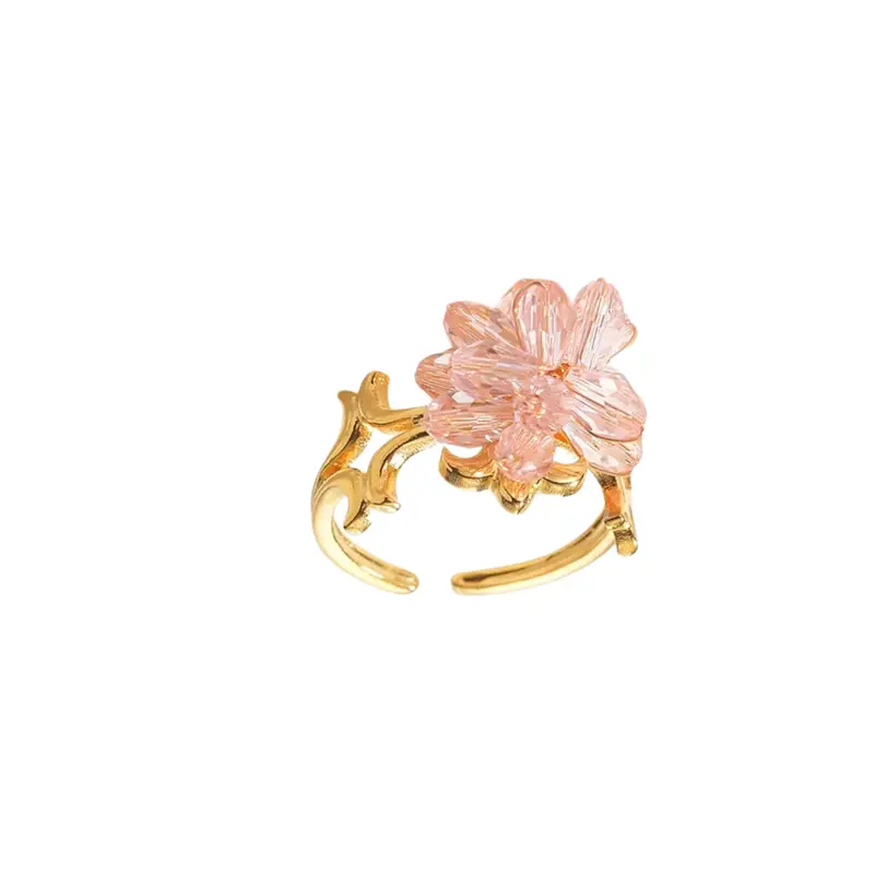 Ring dreamy flower roze