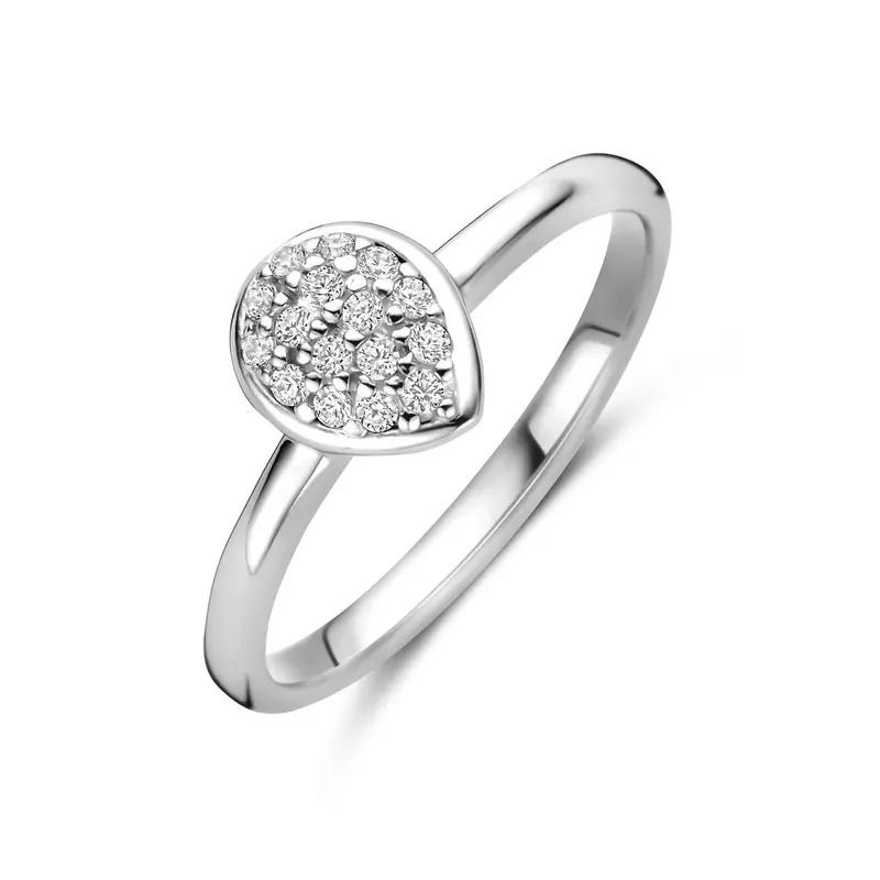 Ring druppel zirkonia zilver 8 mm – 1341678