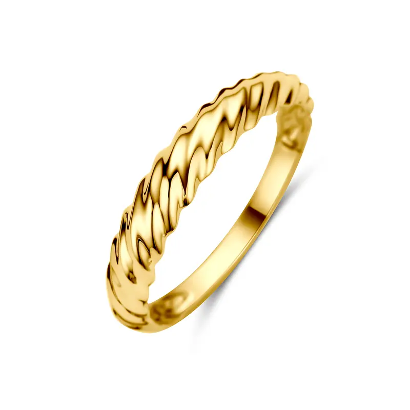 Ring gedraaid 14K geelgoud 3.5 mm