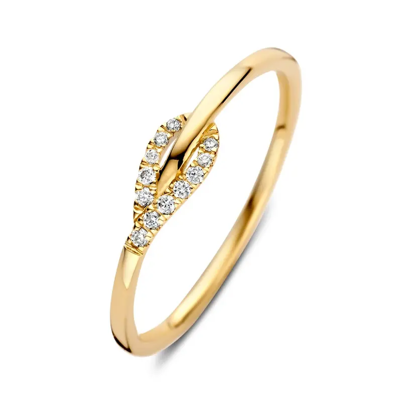 Ring geelgoud briljant 0.06 crt.