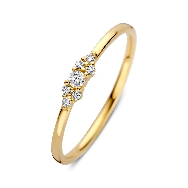 Ring geelgoud briljant 0.10 crt.