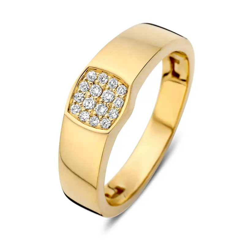 Ring geelgoud briljant 0.12 crt.