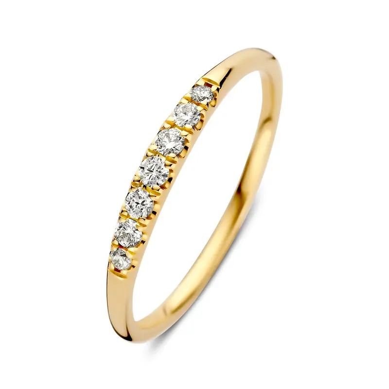 Ring geelgoud briljant 0.16 crt.