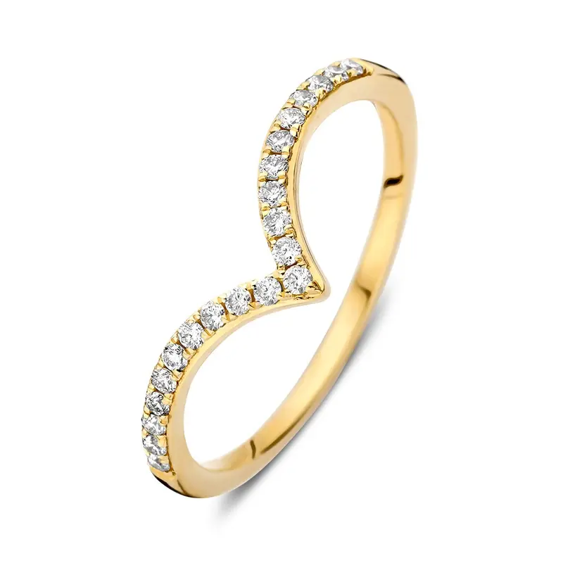 Ring geelgoud briljant 0.19 crt.