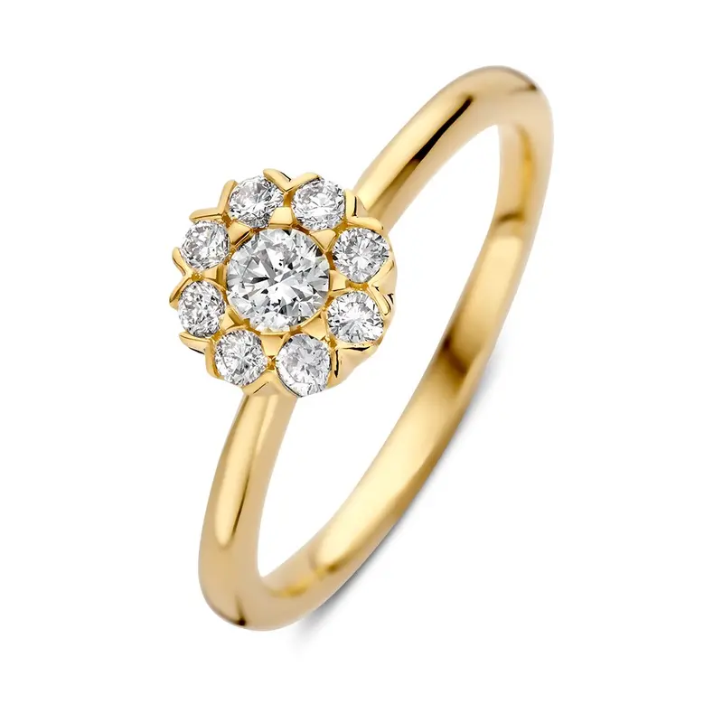 Ring geelgoud briljant 0.41 crt.