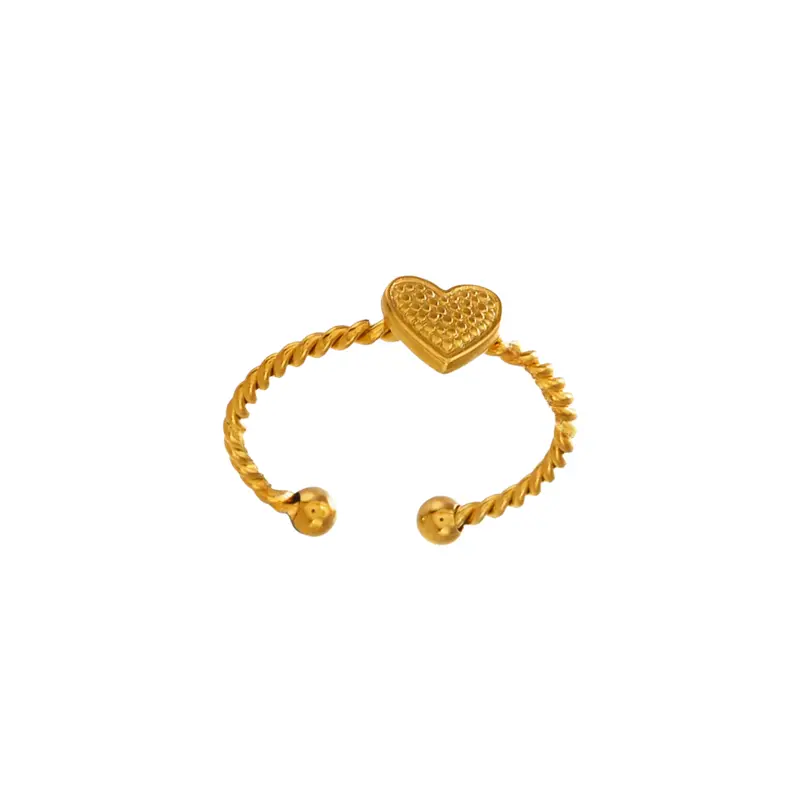 Ring gilded heart