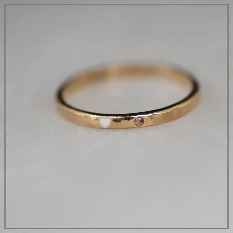 Ring Hartendief Goud met geboortesteentje