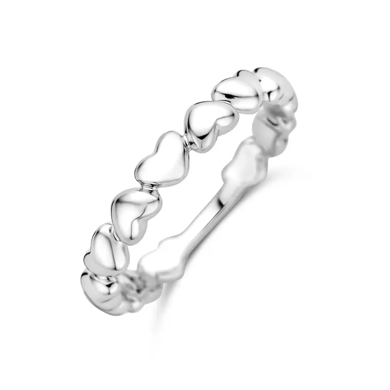 Ring hartjes zilver gerhodineerd 2,5 mm – 1342515