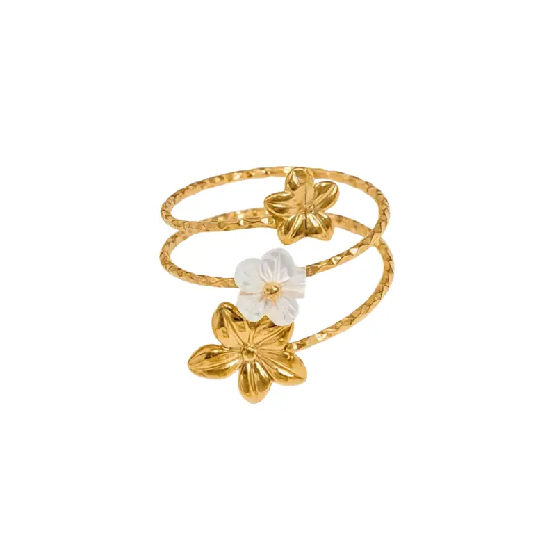 Ring hugging flowers