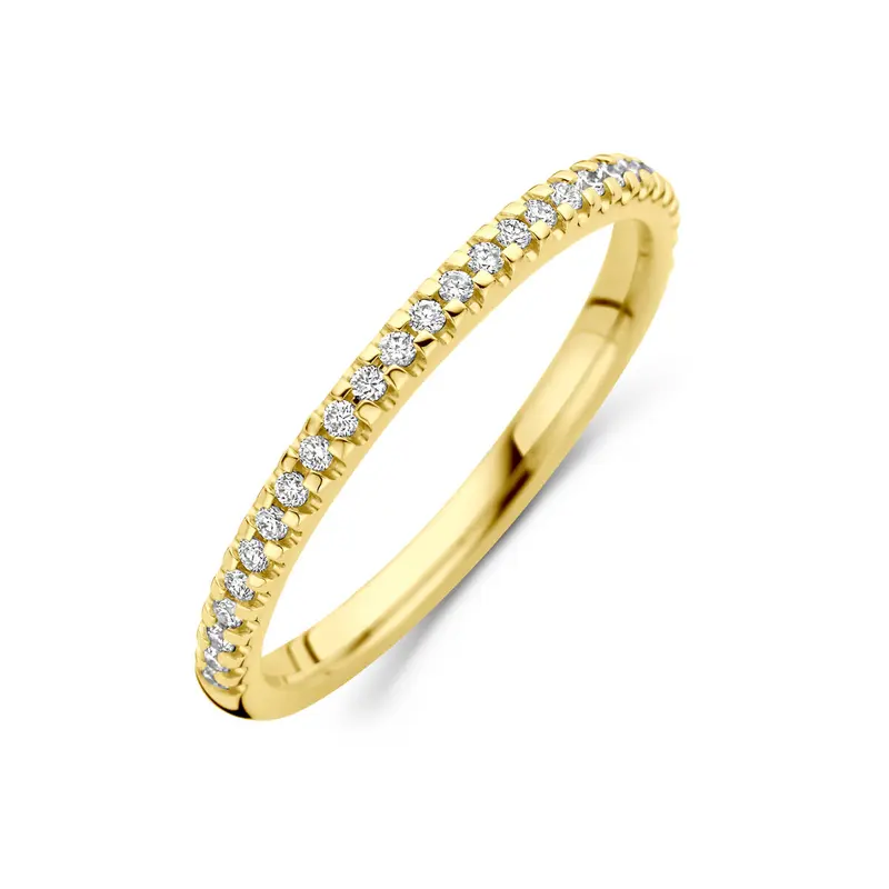 Ring lab grown diamant 0.15ct h si 14K geelgoud 1,8 mm – 4034752