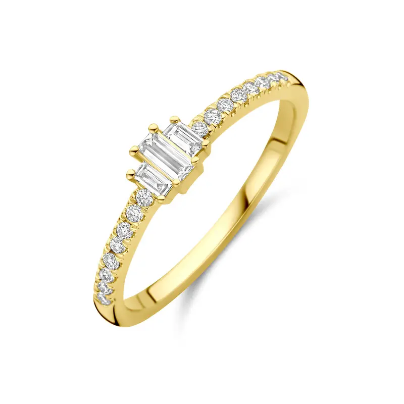 Ring lab grown diamant 0.21ct h si 14K geelgoud