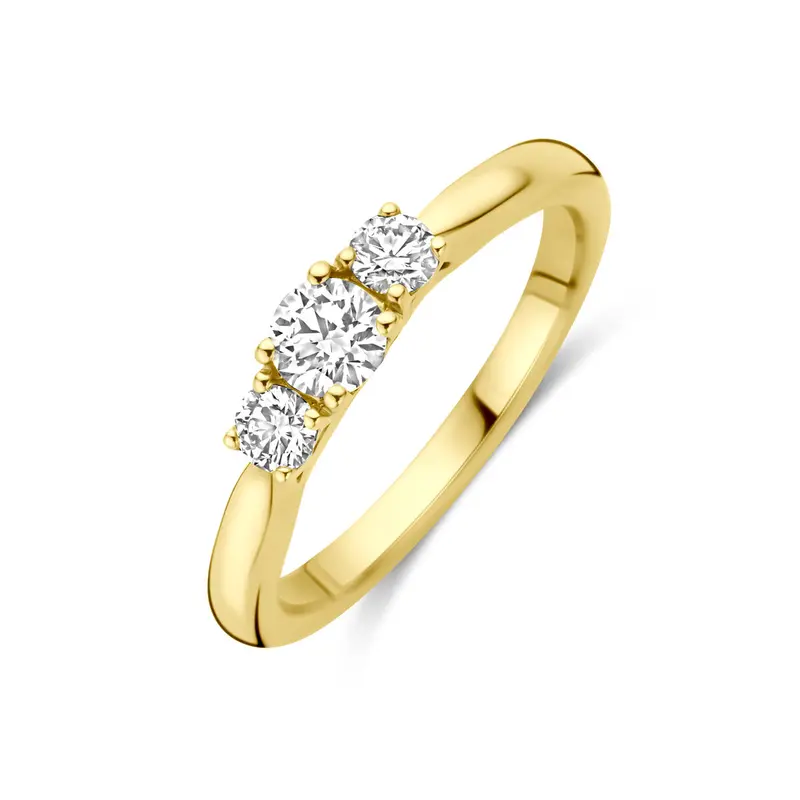 Ring lab grown diamant 0.45ct g vs 14K geelgoud