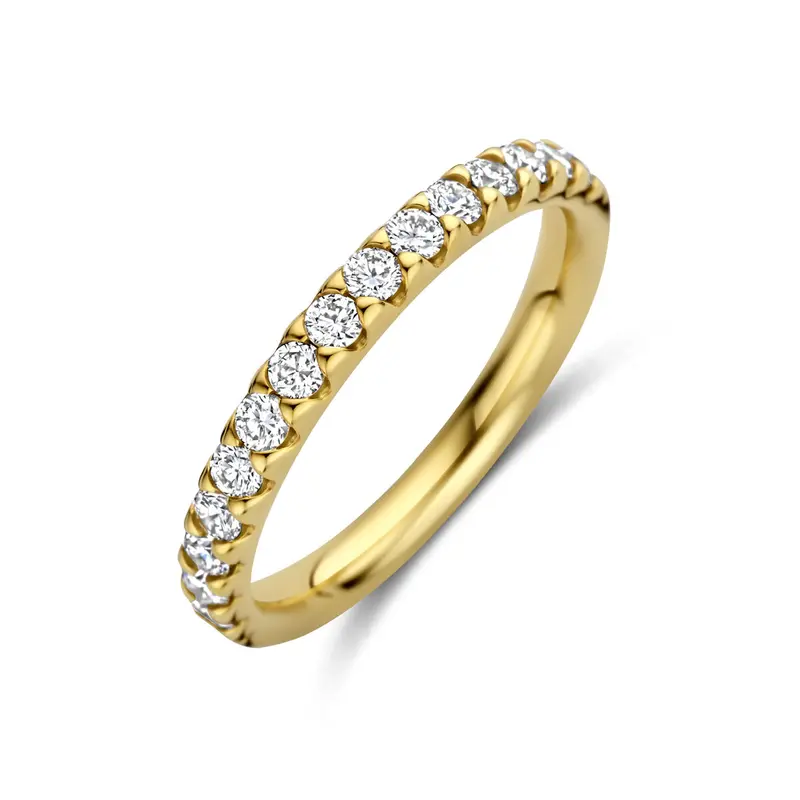 Ring lab grown diamant 0.50ct f vs 14K geelgoud 2,5 mm – 4035432