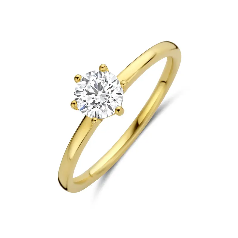 Ring lab grown diamant 0.50ct f vs 14K geelgoud – 4035442