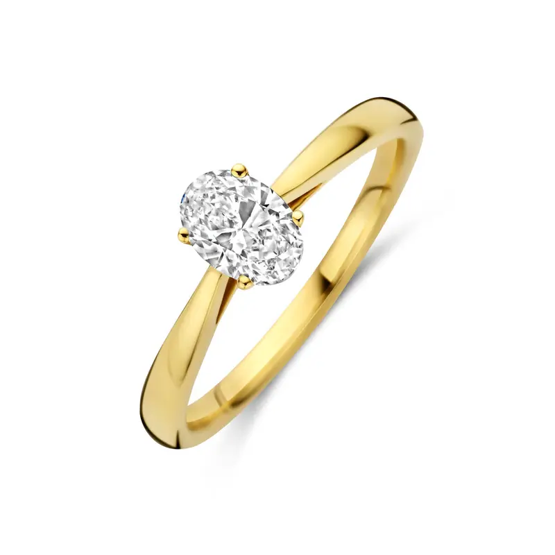 Ring lab grown diamant 0.50ct h si 14K geelgoud – 4035424