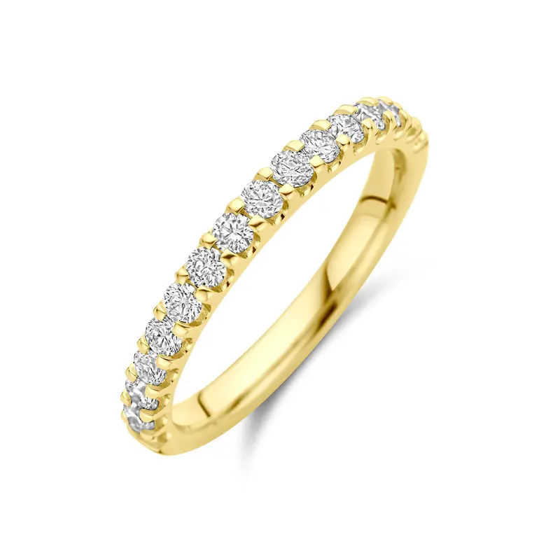 Ring lab grown diamant 0.51ct h si 14K geelgoud