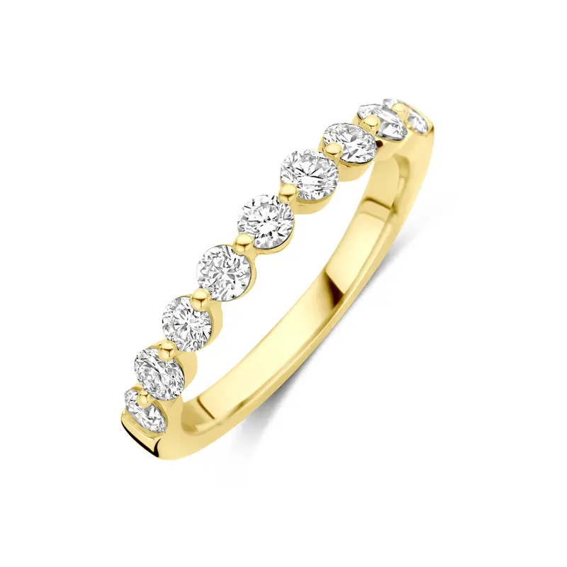 Ring lab grown diamant 0.75ct h si 14K geelgoud