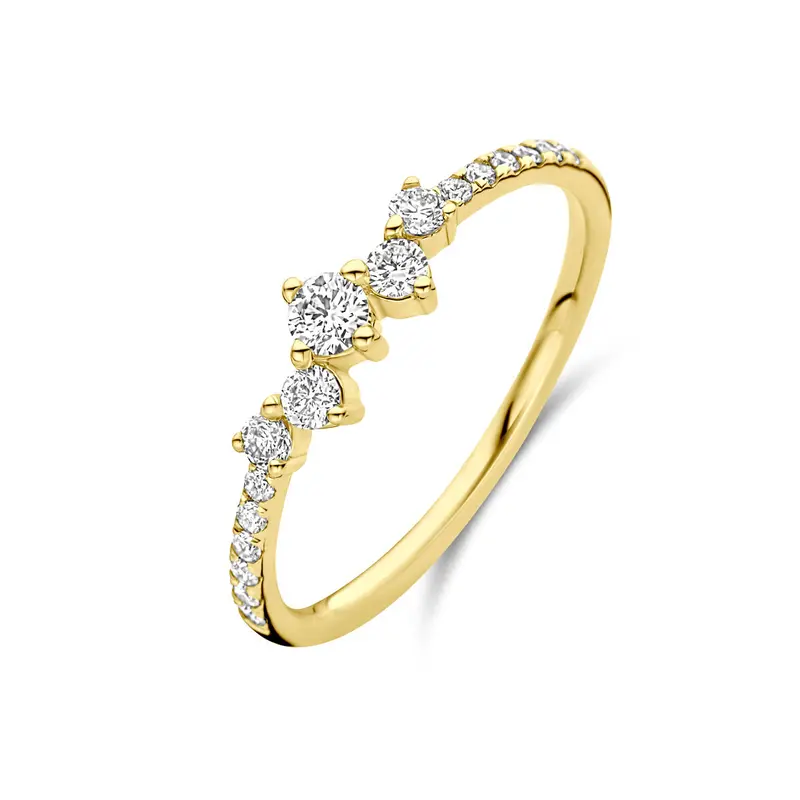 ring lab grown diamant 1.00ct h si 14K geelgoud