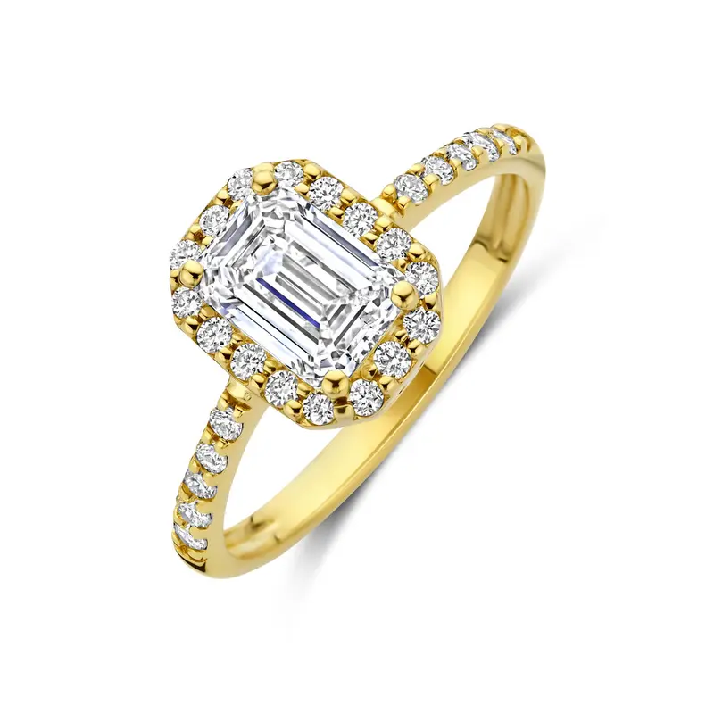 Ring lab grown diamant 1.40ct g vs 14K geelgoud 9,5 x 8 mm – 4035609