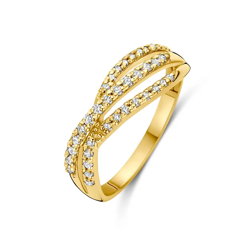 Ring lab grown diamant 14K geelgoud 0.29ct f vs – 4036032