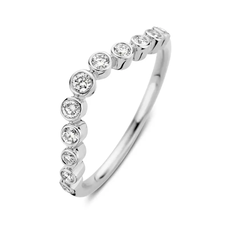 Ring Luna wave 0,26 crt. witgoud