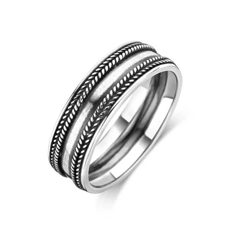 Ring oxi zilver geoxideerd 7 mm – 1101861