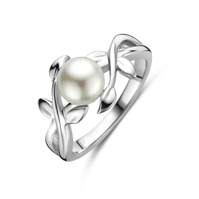 Ring parel gerhodineerd zilver 11 mm – 1341180