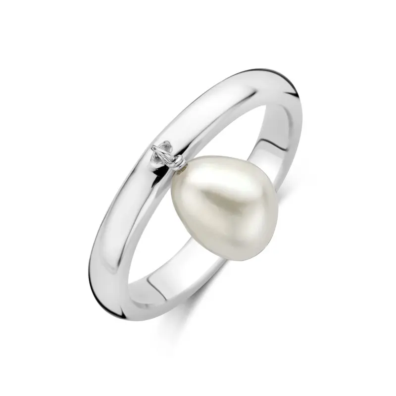 Ring parel zilver gerhodineerd