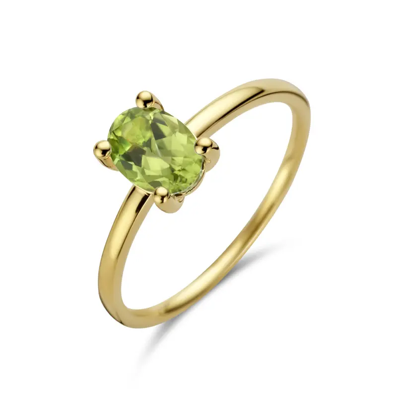 Ring peridot 14K geelgoud – 4026738