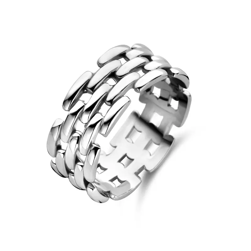 Ring schakel gerhodineerd zilver 7,5 mm – 1341094