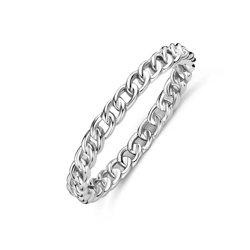 Ring schakel zilver gerhodineerd 2.5 mm