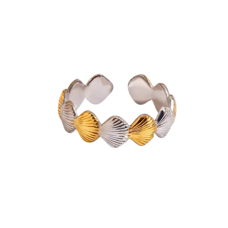 Ring shells goud-zilver