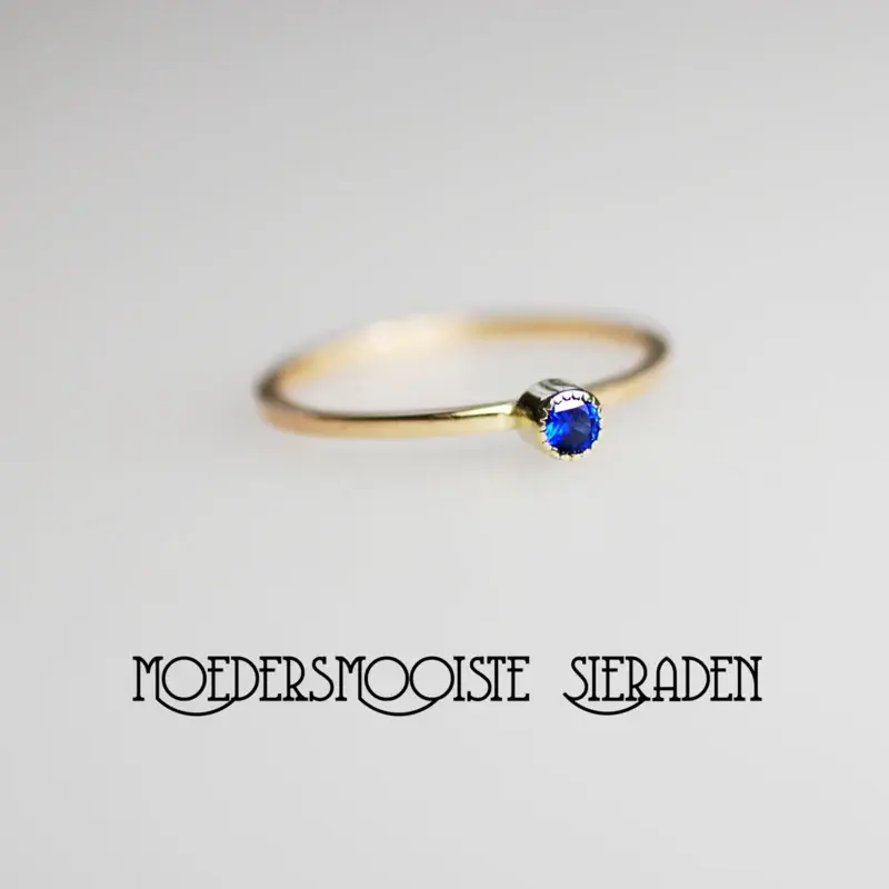 Ring Straight 3 mm Geboortesteen Goud
