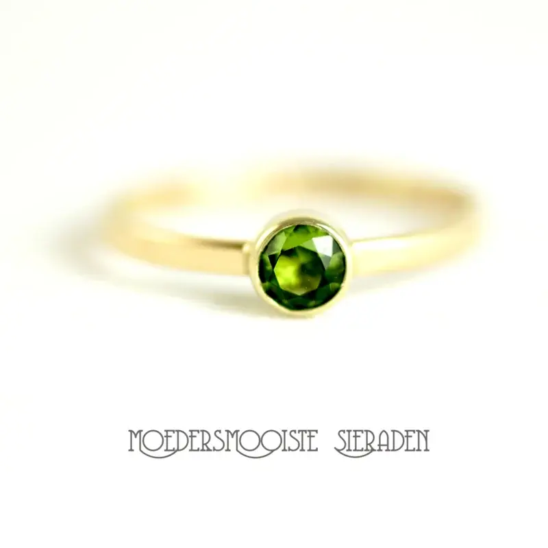 Ring Straight 4 mm Geboortesteen Goud