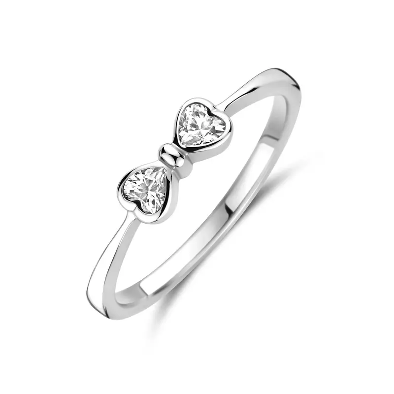 Ring strik zirkonia zilver
