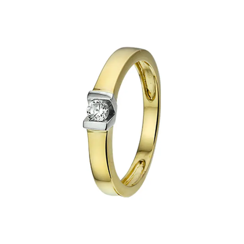 Ring zirkonia 14K bicolor goud – 4206560