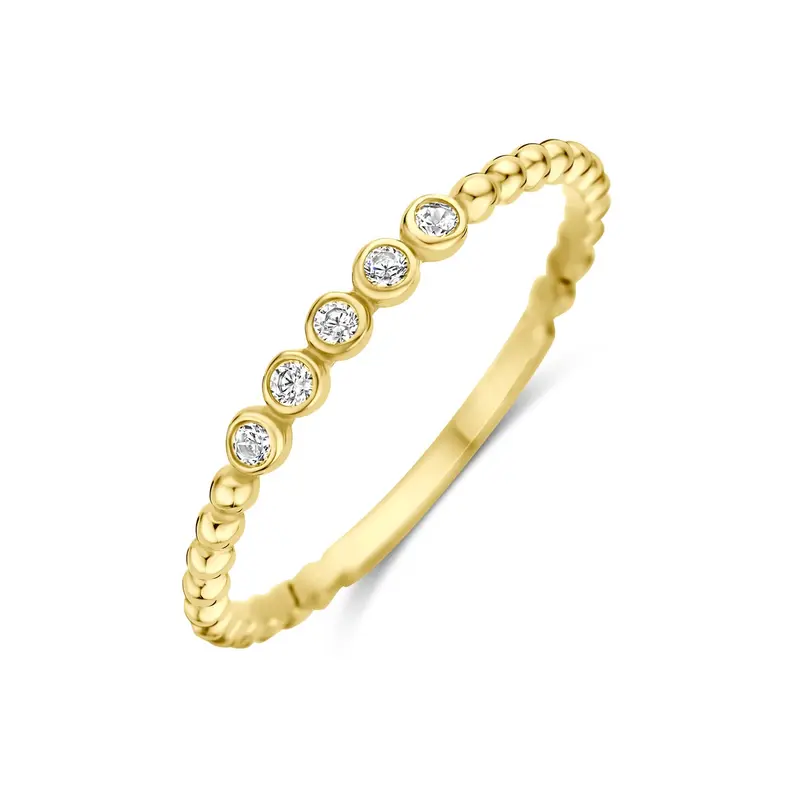 Ring zirkonia 14K geelgoud 2,2 mm – 4035695