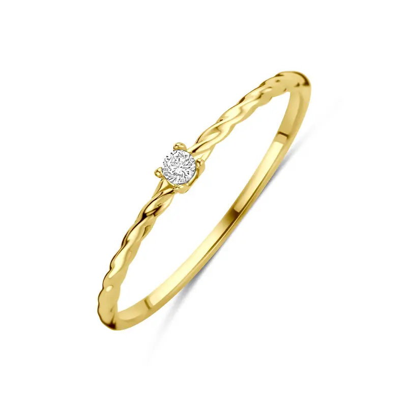 Ring zirkonia 14K geelgoud 2 mm – 4034311