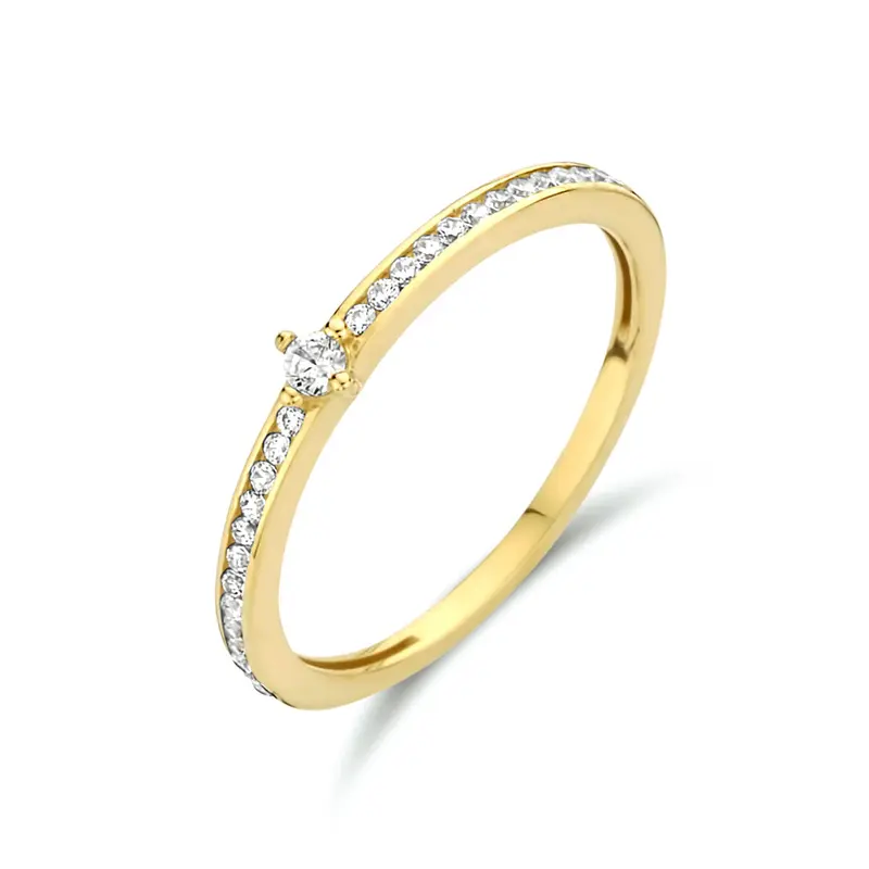 Ring zirkonia 14K geelgoud 3 mm – 4023689