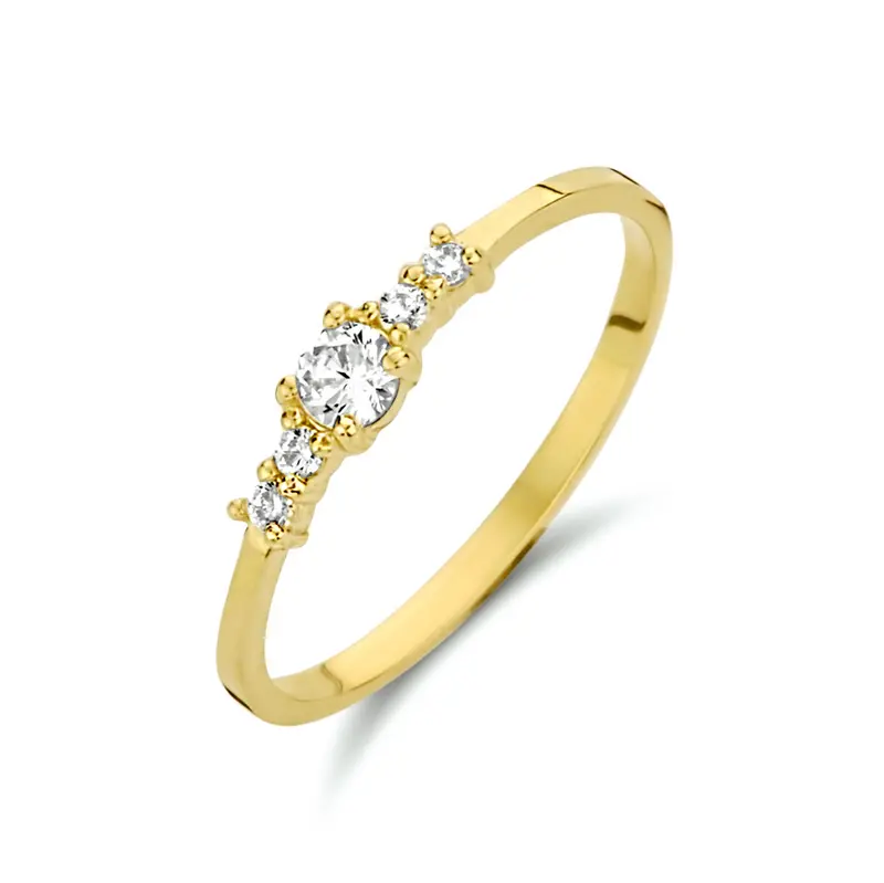 Ring zirkonia 14K geelgoud 3 mm – 4023713