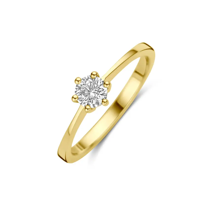 Ring zirkonia 14K geelgoud 4,5 mm – 4014916