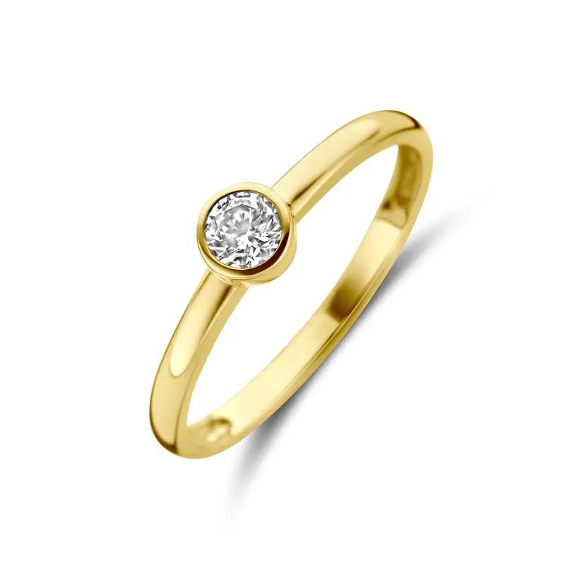 Ring zirkonia 14K geelgoud 4,5 mm – 4020174