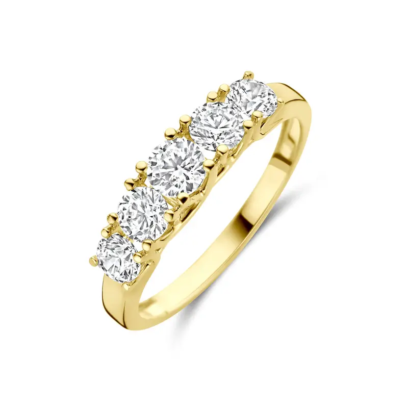 Ring zirkonia 14K geelgoud 4,5 mm – 4035019