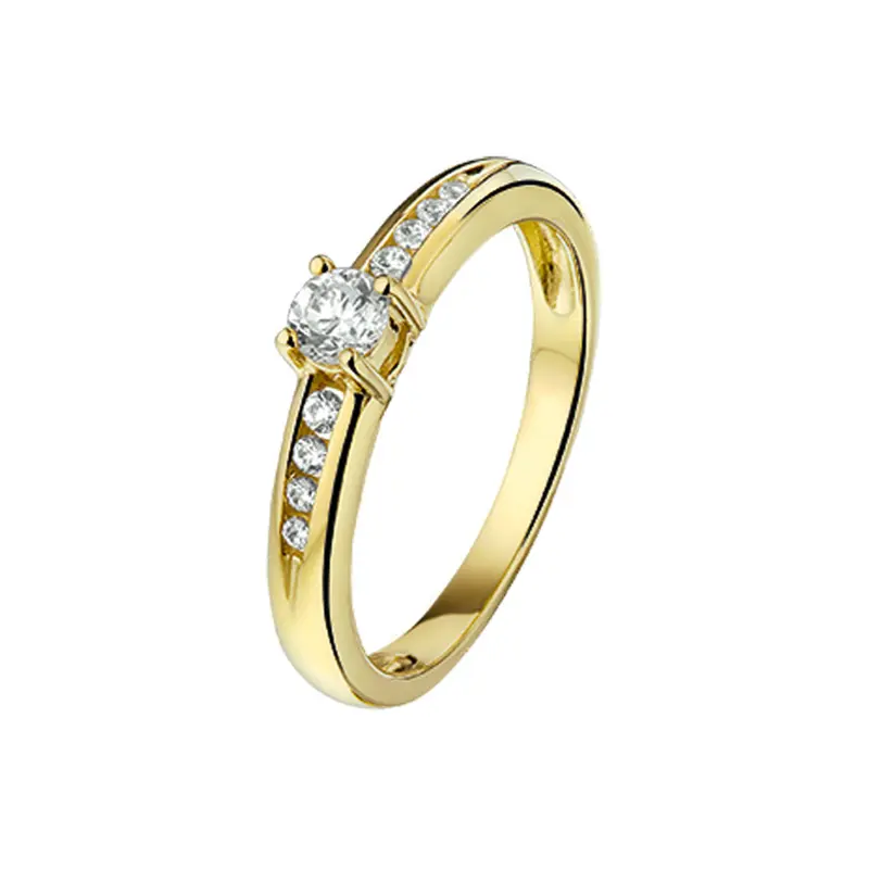Ring zirkonia 14K geelgoud 4 mm – 4016319