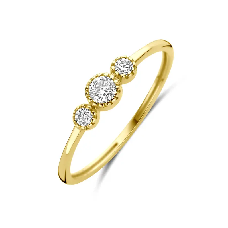 Ring zirkonia 14K geelgoud 4 mm – 4034995