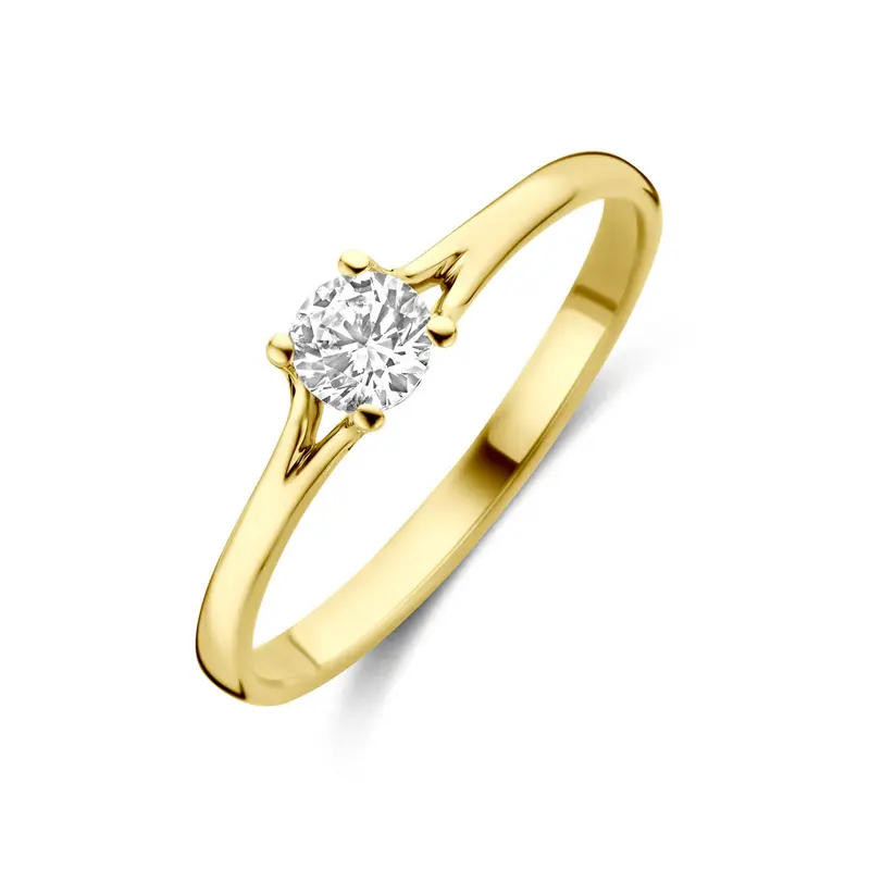 Ring zirkonia 14K geelgoud 4 mm – 4035055
