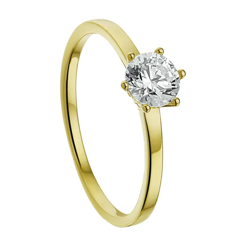 Ring zirkonia 14K geelgoud 5 mm – 4017340
