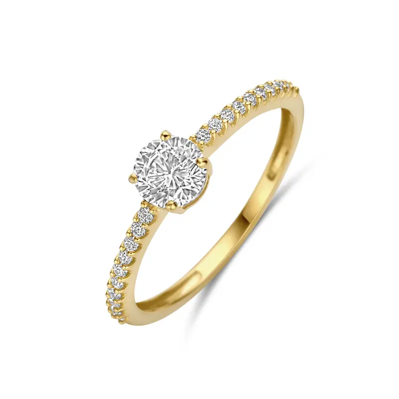 Ring zirkonia 14K geelgoud 5 mm – 4032993