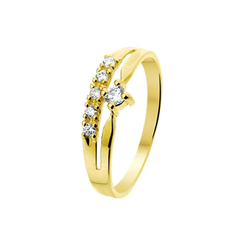 Ring zirkonia 14K geelgoud 6,5 mm – 4013833