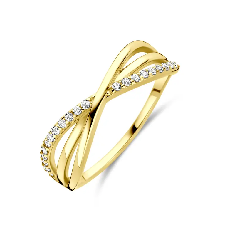 Ring zirkonia 14K geelgoud 6 mm – 4035008